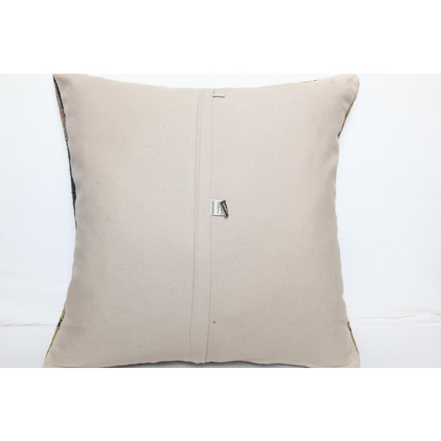 Mid 20th Century Handmade Decorative Vintage Rug Cushion Cover - 20'' X 20'' For Sale - Image 5 of 9
