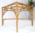Mid 20th Century Glass Top 34" Square Mid Century Modern Burnt Bamboo Game Dinette Table MINT For Sale - Image 5 of 17