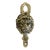 Circa 1930s English Cast Brass Lion Head Door Knocker For Sale
