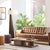 Obelisk Floor Lamp - 63", Dark Walnut Wood, White Cotton-Linen Shade For Sale In Los Angeles - Image 6 of 13