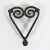 This rustic antique wrought iron trivet is gorgeous! It has been forged into a heart shape with three traditional penny...