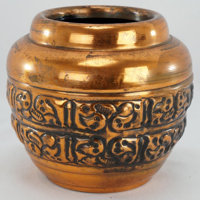 1930s Art Deco Copper Clad Vase 1930's For Sale - Image 5 of 7