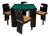 20th Century Lacquered Wood Games Table & Chairs by Pierluigi Molinari for Pozzi, Milan, 1970, Set of 5 For Sale