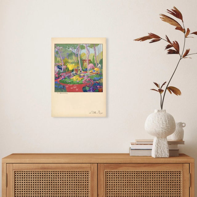 Lithograph circa 1919. Measures 13" x 18.75" overall. Great condition! Sold unframed.