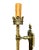 Late 19th Century Rare Pair of French Empire Style Brass Wall Sconces For Sale - Image 4 of 6