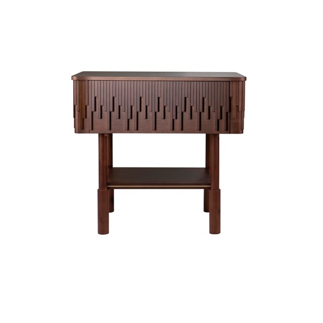 Brown Campbell Bedside Table by Wood Tailors Club For Sale - Image 8 of 8
