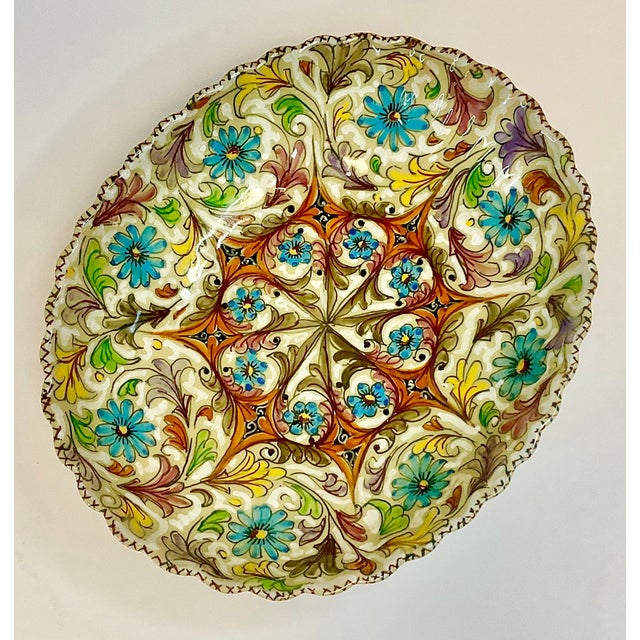 Vintage Home is pleased to offer this Italian hand-painted Scalloped Serving Bowl. It’s from Faenza, Italy which is known...