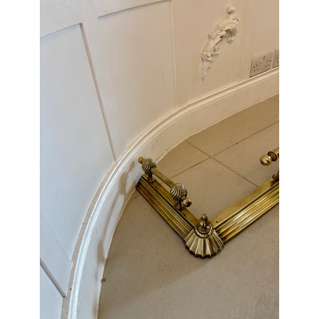 Antique Victorian Brass Fender, 1860s For Sale - Image 6 of 9
