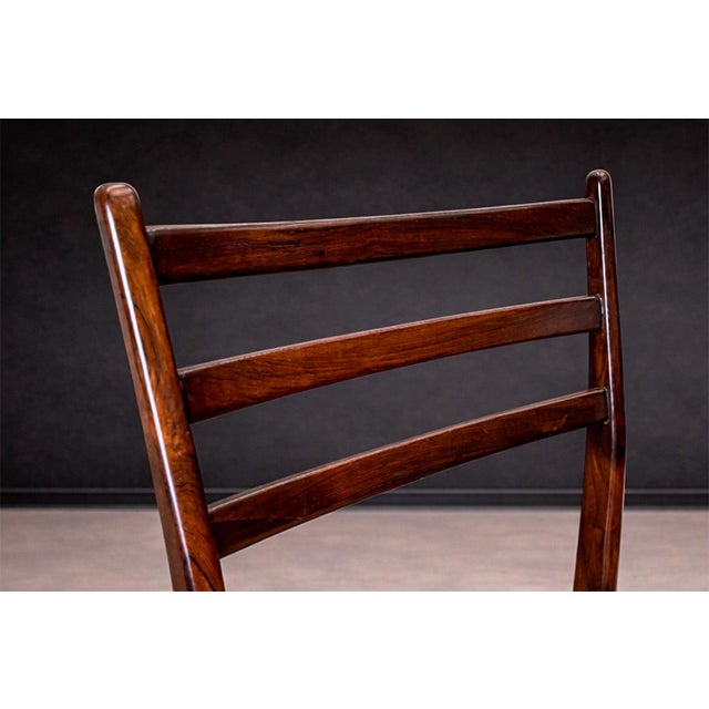 Mid-Century Modern Chair in Rosewood & Cane, Alexandre Rapoport, 1960s For Sale - Image 3 of 12
