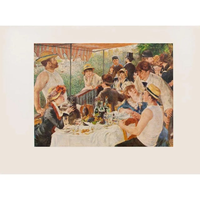 A stunning vintage photogravure after painting "Luncheon of the Boating Party" by Auguste Renoir. Comes from first limited...