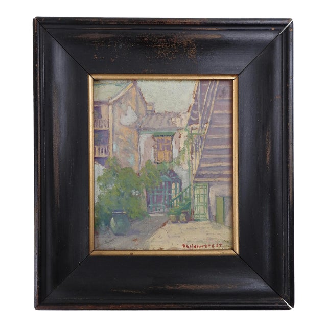 Small Early 20th Century Peter Lanz Hohnstedt Cityscape Painting For Sale