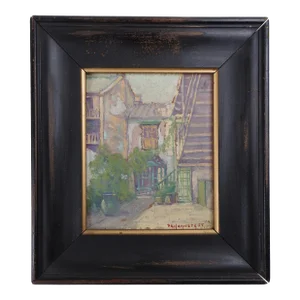 Small Early 20th Century Peter Lanz Hohnstedt Cityscape Painting