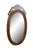 Victorian Antique Victorian Mahogany Oval Vanity Dresser Mirror 28" For Sale - Image 3 of 14