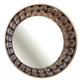 Lighting Mirror in Brass and Resin For Sale