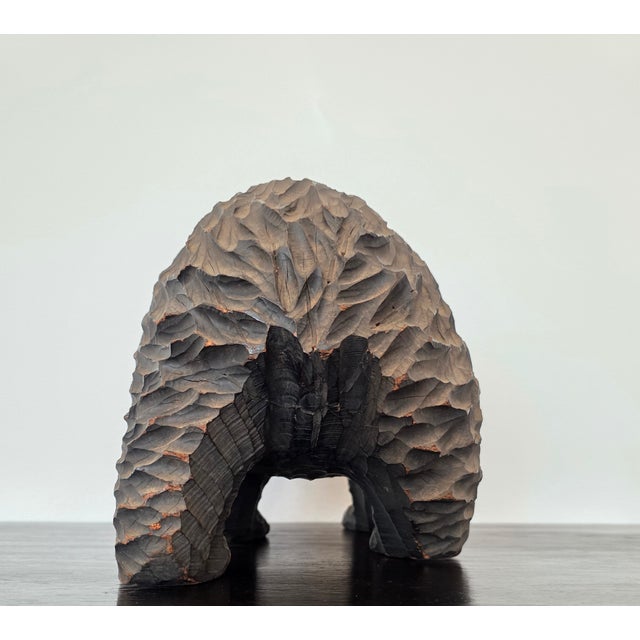 Wood Large Vintage Indigenous Japanese Ainu Hokkaido Bear Figure Wood Carving For Sale - Image 7 of 18