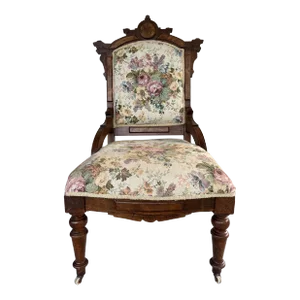 Late 19th Century Eastlake Chair With Burl Wood