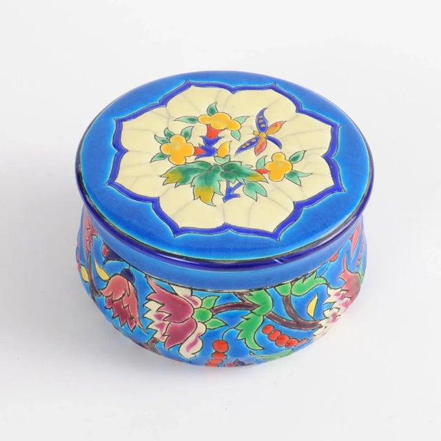 1940s Vintage Ceramic Box from Emaux de Longwy, 1940s For Sale - Image 5 of 7