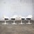 Mid-20th Century Mid Century Modern Burke Tulip Swivel No 116 Armchairs White Shell Black Cushions Set of 4 For Sale - Image 6 of 18