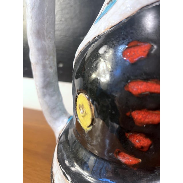 Red Vintage Ceramic Vase by Eugenio Pattarino, 1950s For Sale - Image 8 of 12