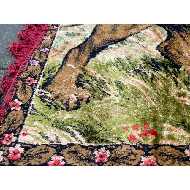 Vintage Boho Style Woven Velvet Tapestry, 1970s For Sale - Image 6 of 7