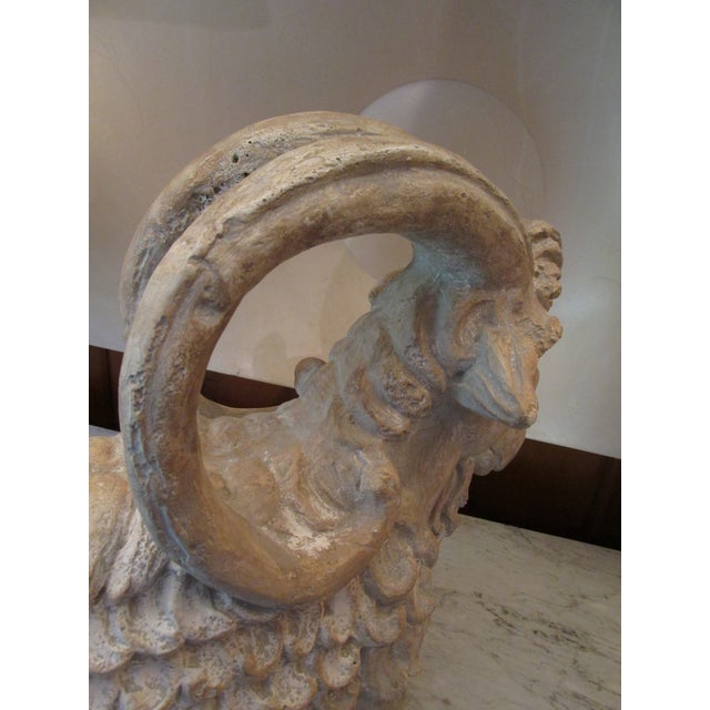 Ceramic Mid Century Terracotta Ram Sculpture by Austin Productions Dated 1961 For Sale - Image 7 of 12