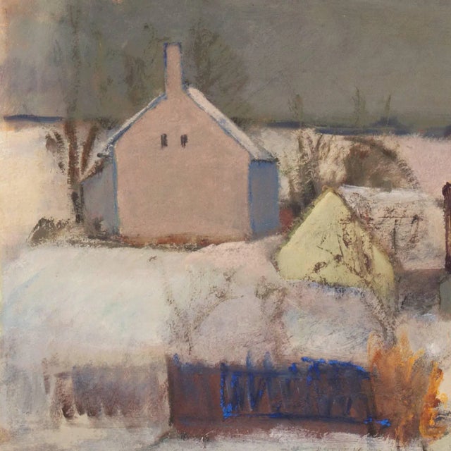 'Snowy Landscape With Farm Buildings' by Victor Kühnel, 1942, Charlottenborg For Sale - Image 10 of 12