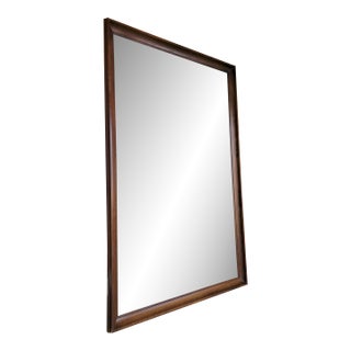 Mid Century Modern Walnut Wall Mirror For Sale