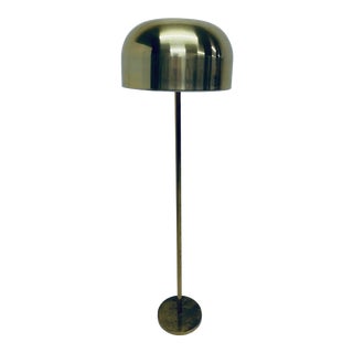 Mid-Century Brass Mushroom Floor Lamp For Sale