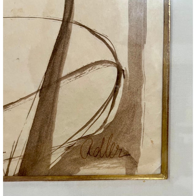 Mid 20th Century Jankel Adler, Modernist Ink and Wash Drawing, Painting Jankel Adler Woman Model Ecole De Paris, c.1930's-1940's For Sale - Image 5 of 7