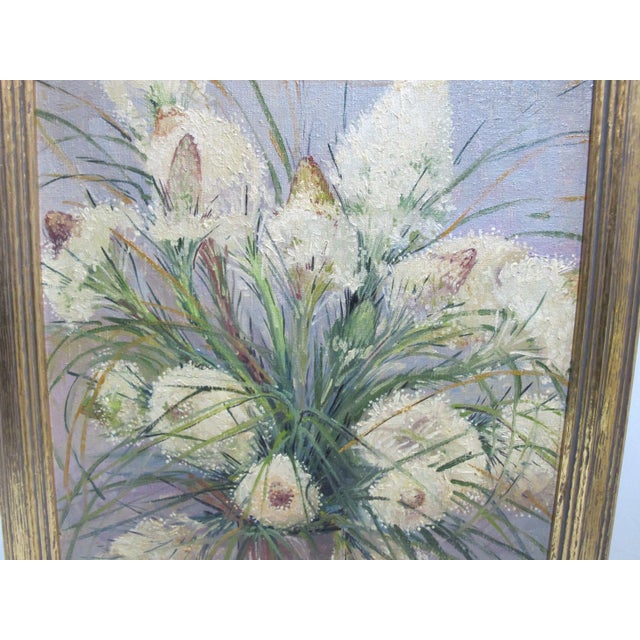 Lucile Van Slyck Signed Framed Still Life Floral Bouquet Oil Painting For Sale In Portland, OR - Image 6 of 8