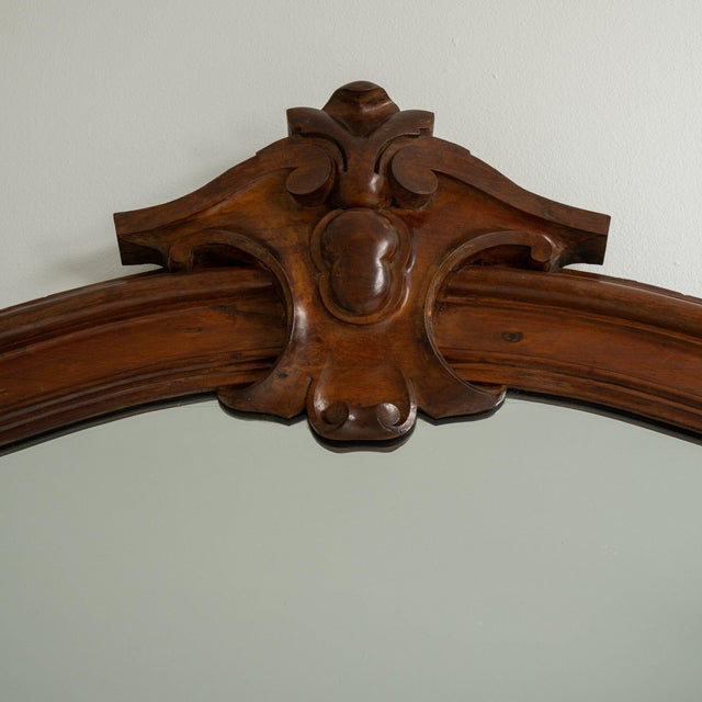French 19th Century France Brown Wood Full-length & Floor Mirrors For Sale - Image 3 of 9