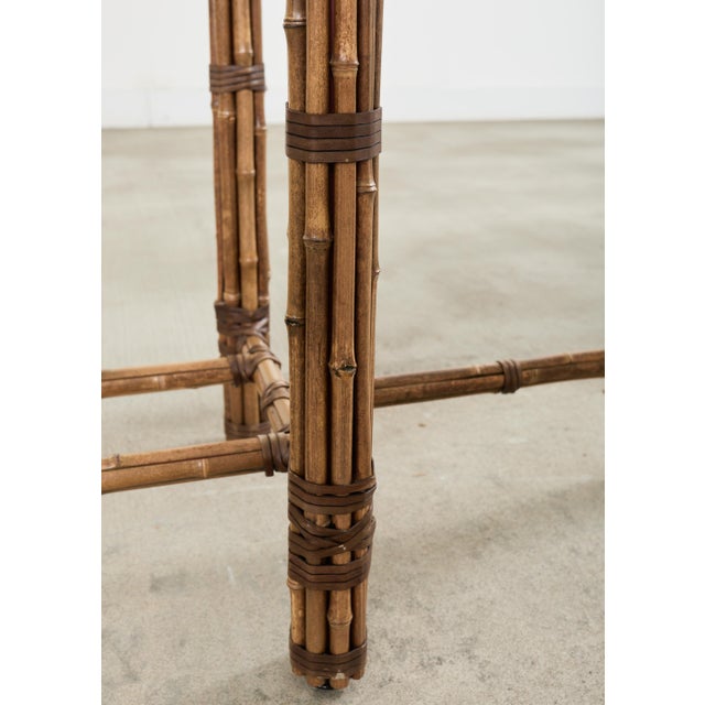McGuire Organic Modern Bamboo Glass Console Table 8 Ft. For Sale - Image 18 of 18