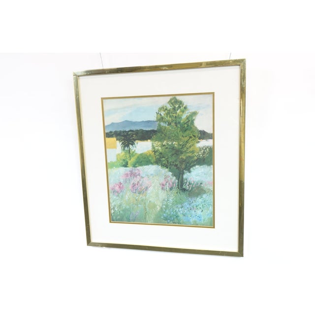 Mid 20th Century "Soft Meadow Symphony" - Oil Painting Print Signed on the Bottom For Sale - Image 5 of 7