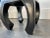 Late 20th Century Vintage Curved Leg Black Stool For Sale In Nashville - Image 6 of 8