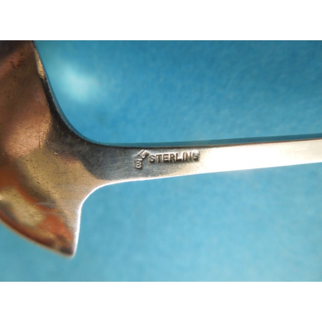 Early 20th Century Early 20th Century Lunt Sterling Silver 'Chippendale' 5" Pierced Handle Sauce Ladle - No Mono For Sale - Image 5 of 6