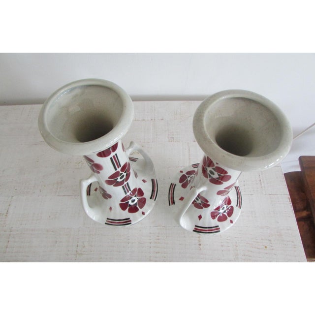 Ceramic Art Nouveau Vases from Saint Clément, 1890s, Set of 2 For Sale - Image 7 of 8