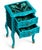 Bespoke Turquoise Rococo-Style Accent Chest With Emma Shipley Designs by Mary Street Gallery For Sale - Image 4 of 6