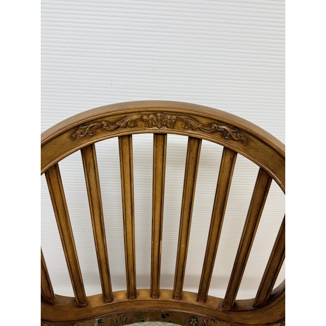 Louis XVI Reproduction Teak Wood Lounge Chair For Sale - Image 12 of 12
