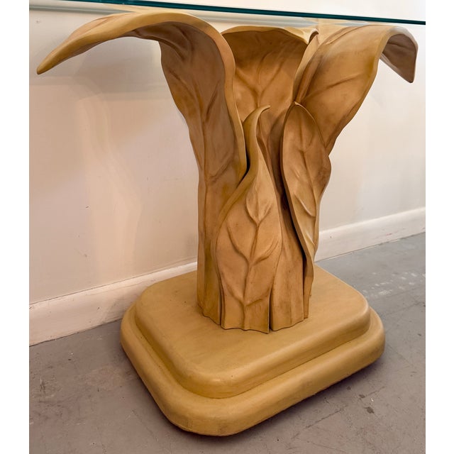 Casa Bique Casa Bique Attr. Palm Leaves Console Table & Mirror For Sale - Image 4 of 9