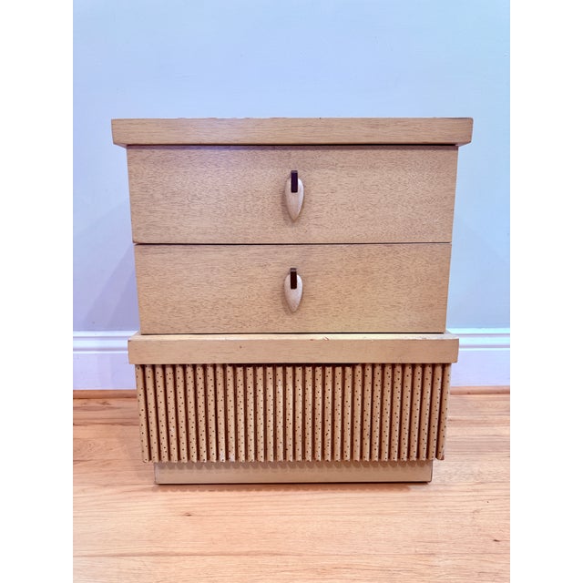 Merton L. Gershun Rare Vintage MCM "Bali Hi" Nightstand by Merton Gershun for American of Martinsville For Sale - Image 4 of 10