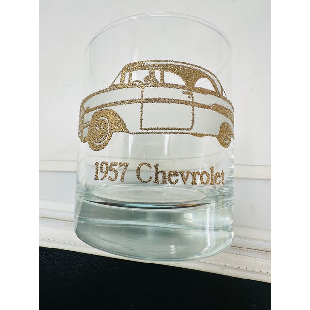 1960s Mid-Century Dusseau Collection 22k Gold Classic Car Rocks Glasses - Set of 6 For Sale - Image 10 of 13
