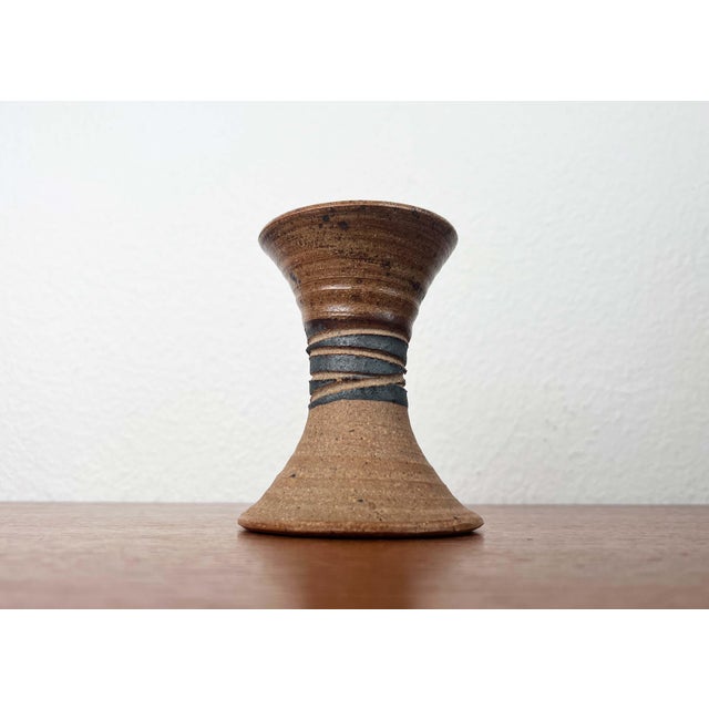 Mid-Century Modern Danish Studio Pottery Candleholder by Tue Poulsen for Tue Keramik, 1960s, in Very Good conditions....