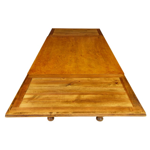 Early 20th Century Birch Extending Dining Table, 1920s For Sale - Image 4 of 11
