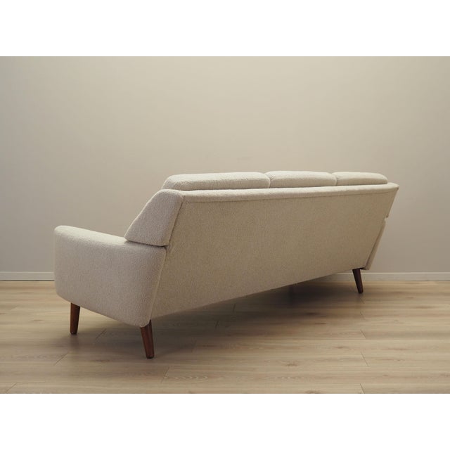 Wood Danish Cream Sofa, 1970s For Sale - Image 7 of 15