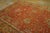 Impressive Coral Red With Palmettes Cross Pattern Antique Turkish Oushak Rug For Sale - Image 4 of 12
