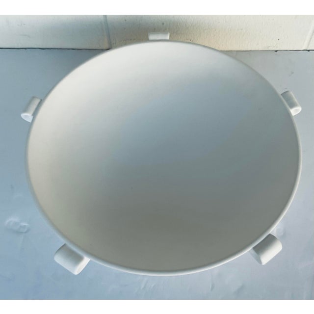 Stylish Global Views Modern Matte White Delphi Bowl, showroom floor sample
