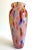 Vintage 1980's Post Modern Abstract Hand Blown Studio Art Glass Multicolor Tall Flower Vase For Sale - Image 9 of 13