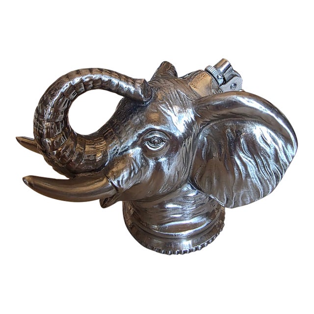 Vintage Elephant Head Table Top Lighter For Sale