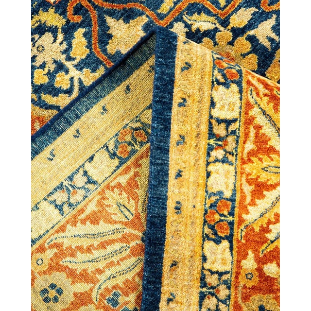 Mogul, One-of-a-Kind Hand-Knotted Area Rug in Blue, 8' 2" x 10' 10" For Sale In New York - Image 6 of 8