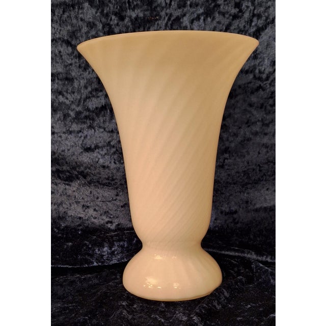 Vintage Table Lamp in Spirally Patterned Glass from WSB, 1970s, in Good conditions. Designed 1970 to 1979 This piece has...